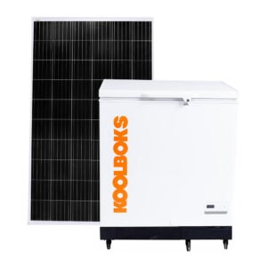 Koolboks 200L AC Inverter Maxi Freezer ? 60ah Pedestal Battery + 3 350w Solar Panel
