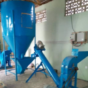 Feed Mill ? 1 Ton/Hour (Grinder 10 HP, Mixer 5.5 HP, Conveyor 3 HP) | Fairly Used